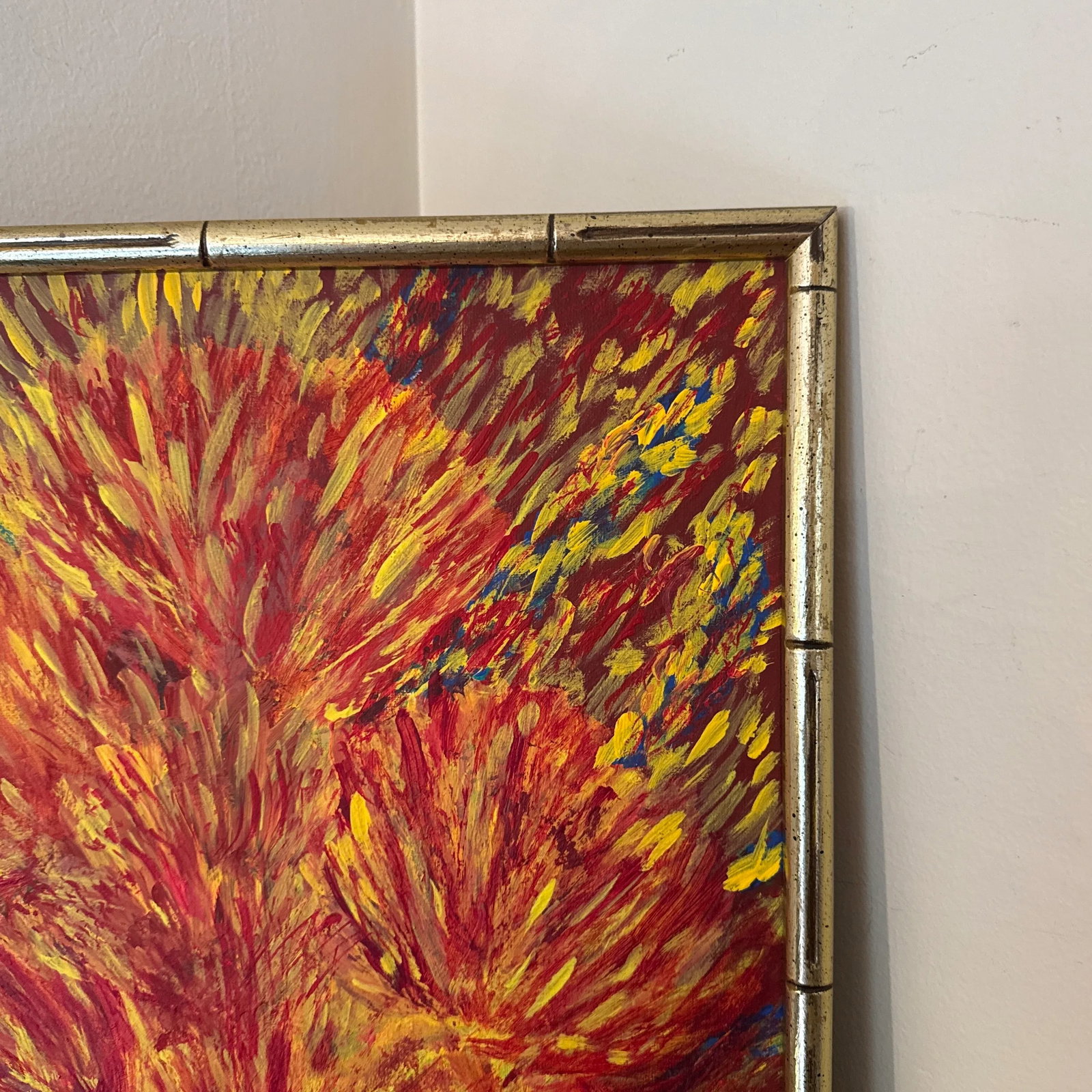 1970s Vintage Abstract Painting on Canvas Signed - 6