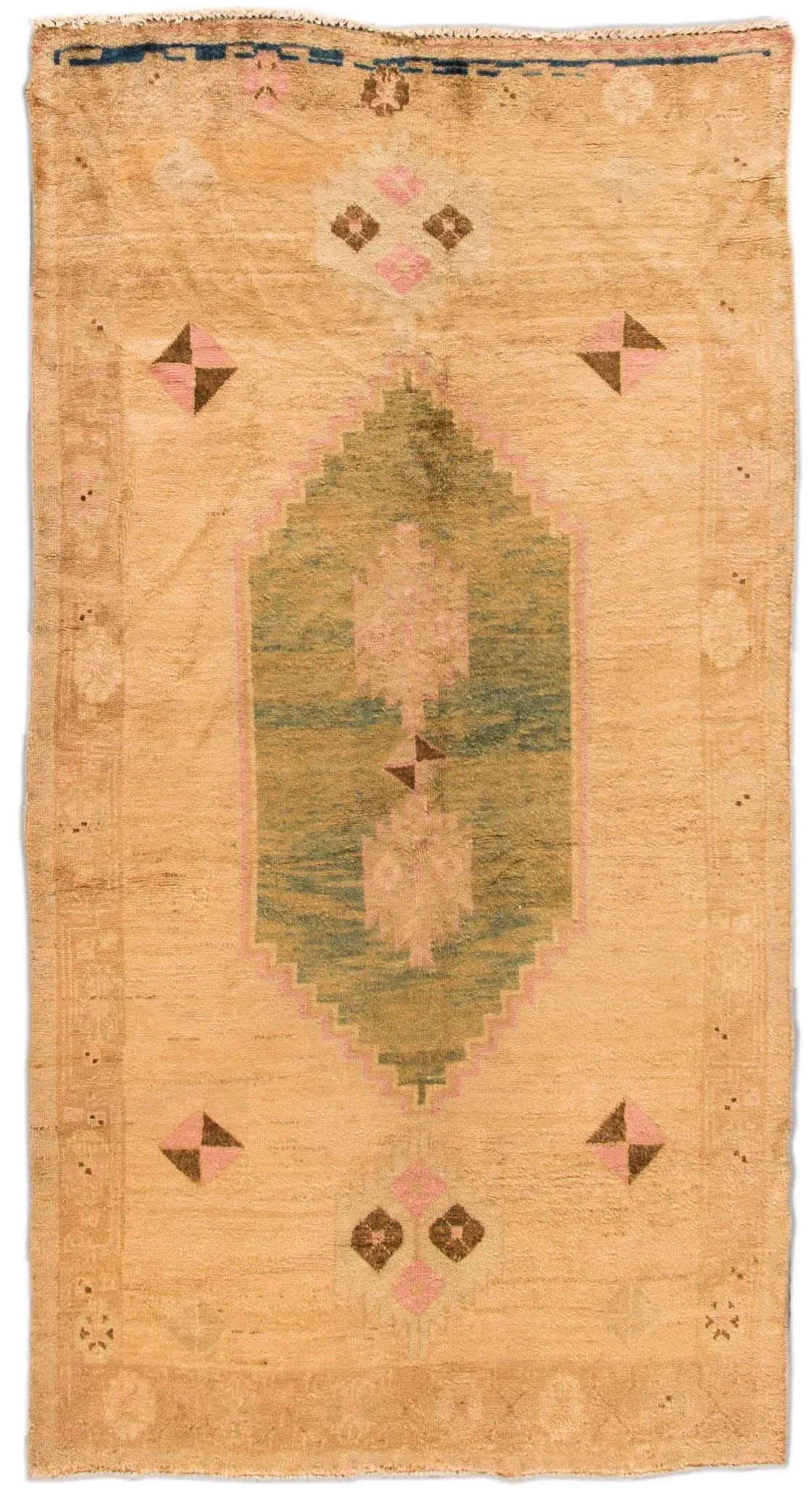 Mid-20th Century Vintage Persian Oushak Rug, 4'9" X 8'10" - 6