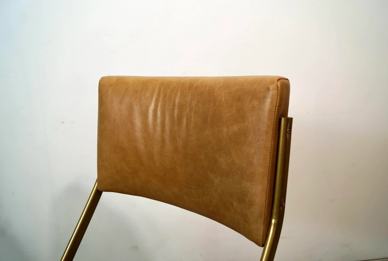 1980's Postmodern Cantilever Leather Dining Chairs - A Pair - 7