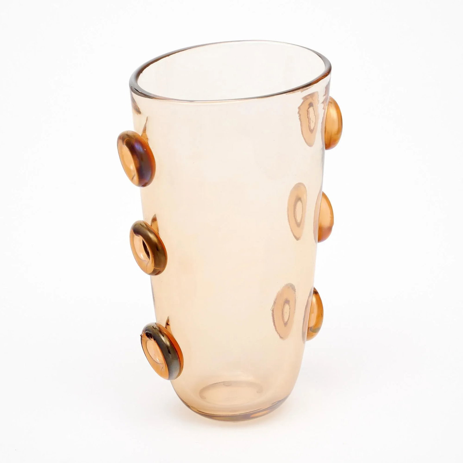 Murano Glass "Pois" Topaz Vase - 3