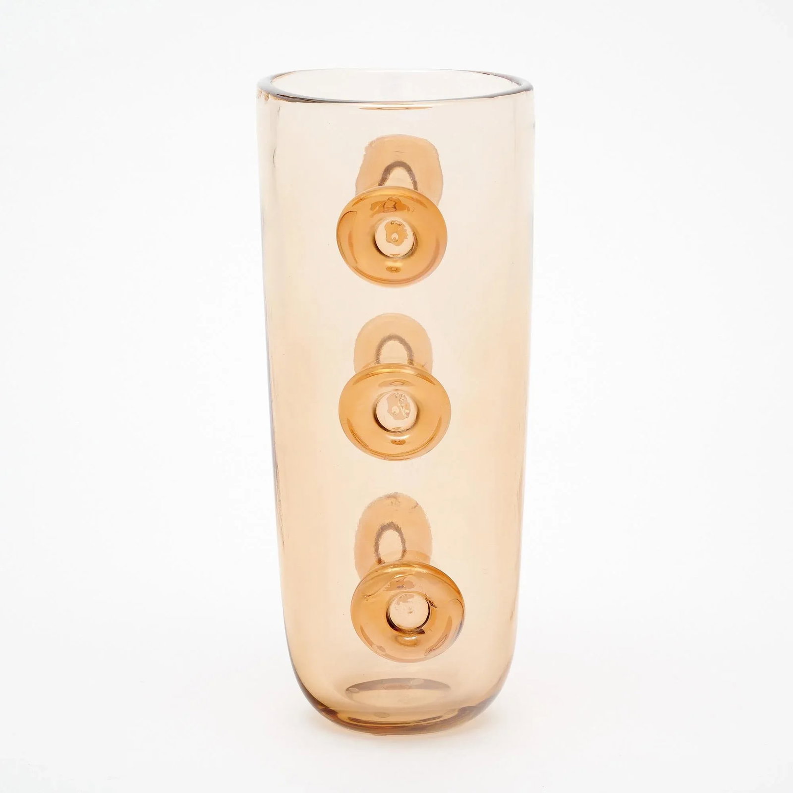Murano Glass "Pois" Topaz Vase - 4