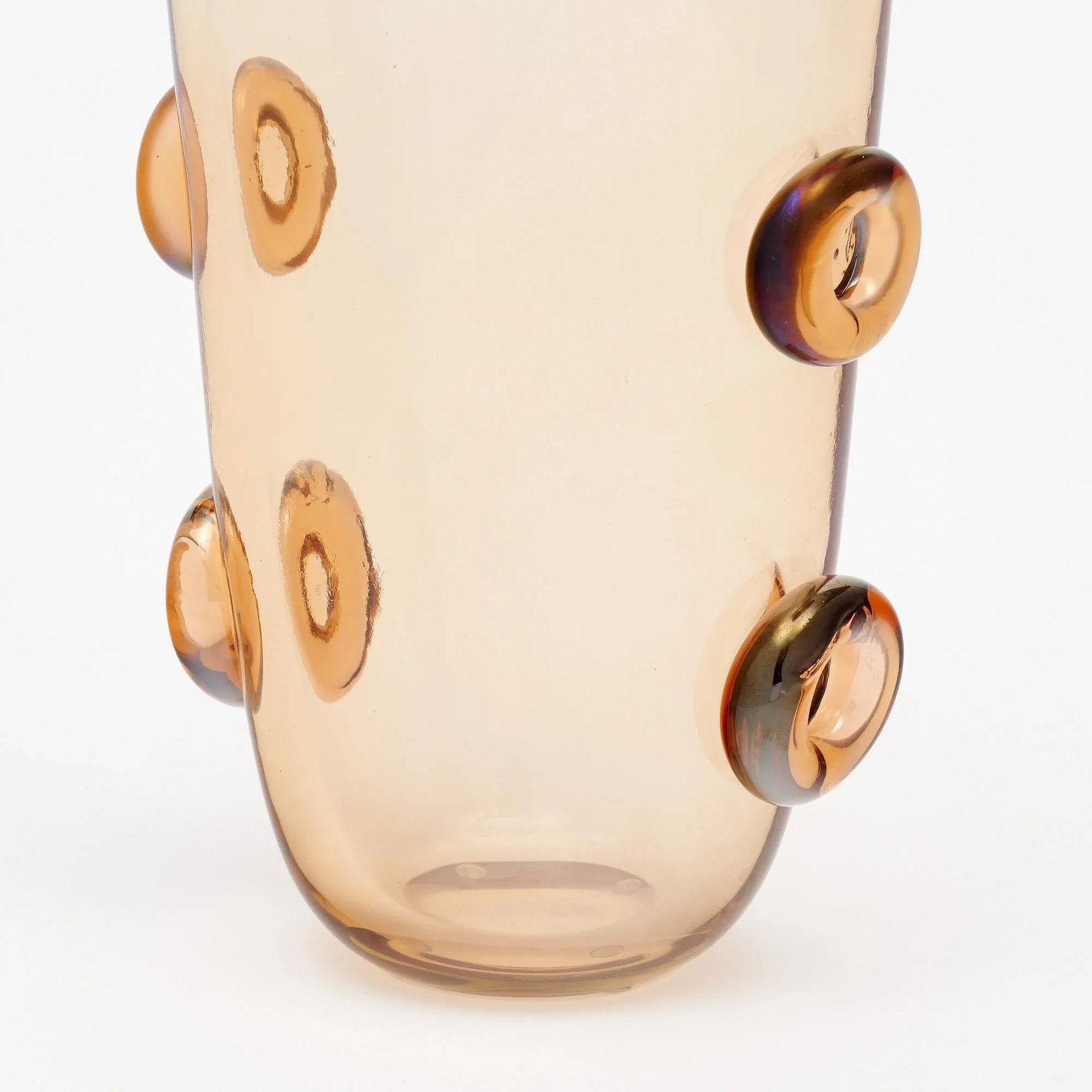 Murano Glass "Pois" Topaz Vase - 6