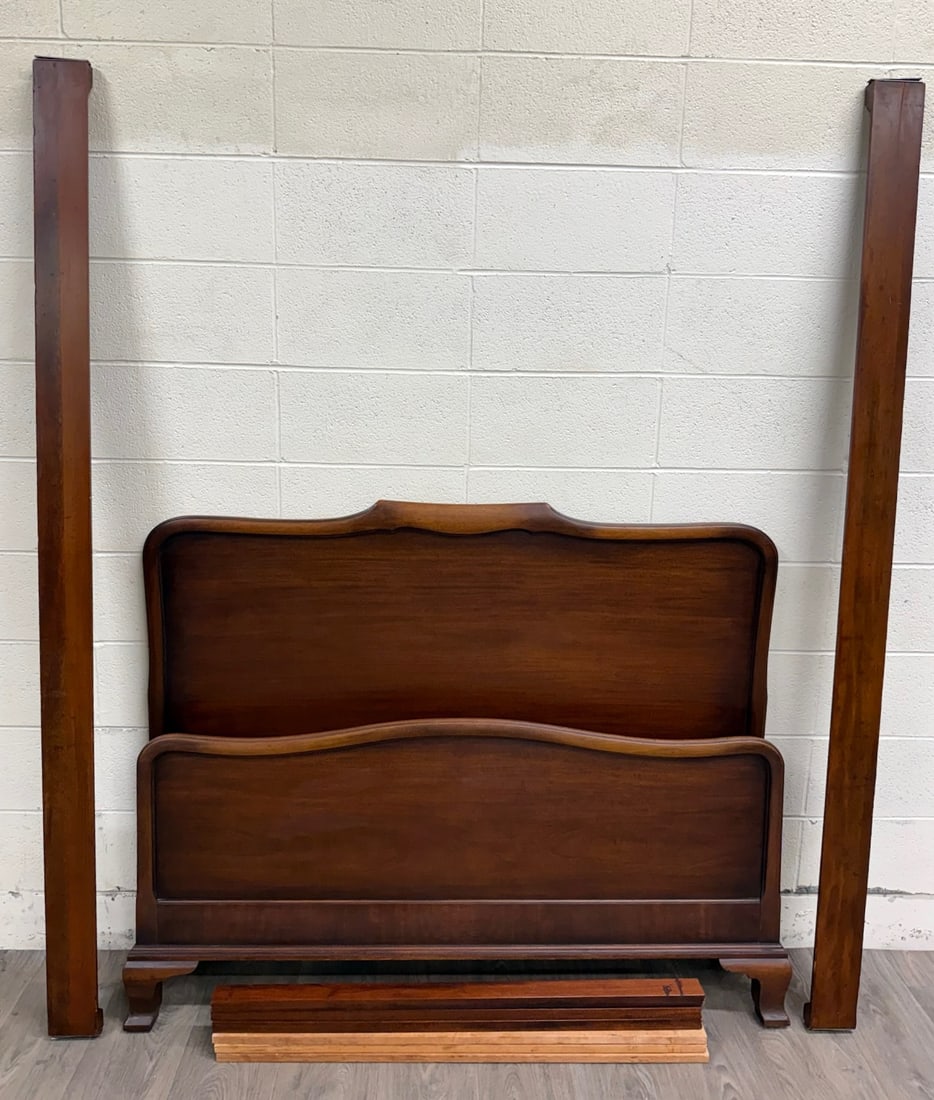 Vintage Full Size Kindel Grand Rapids Oxford 176e Chippendale Style Bed - 2