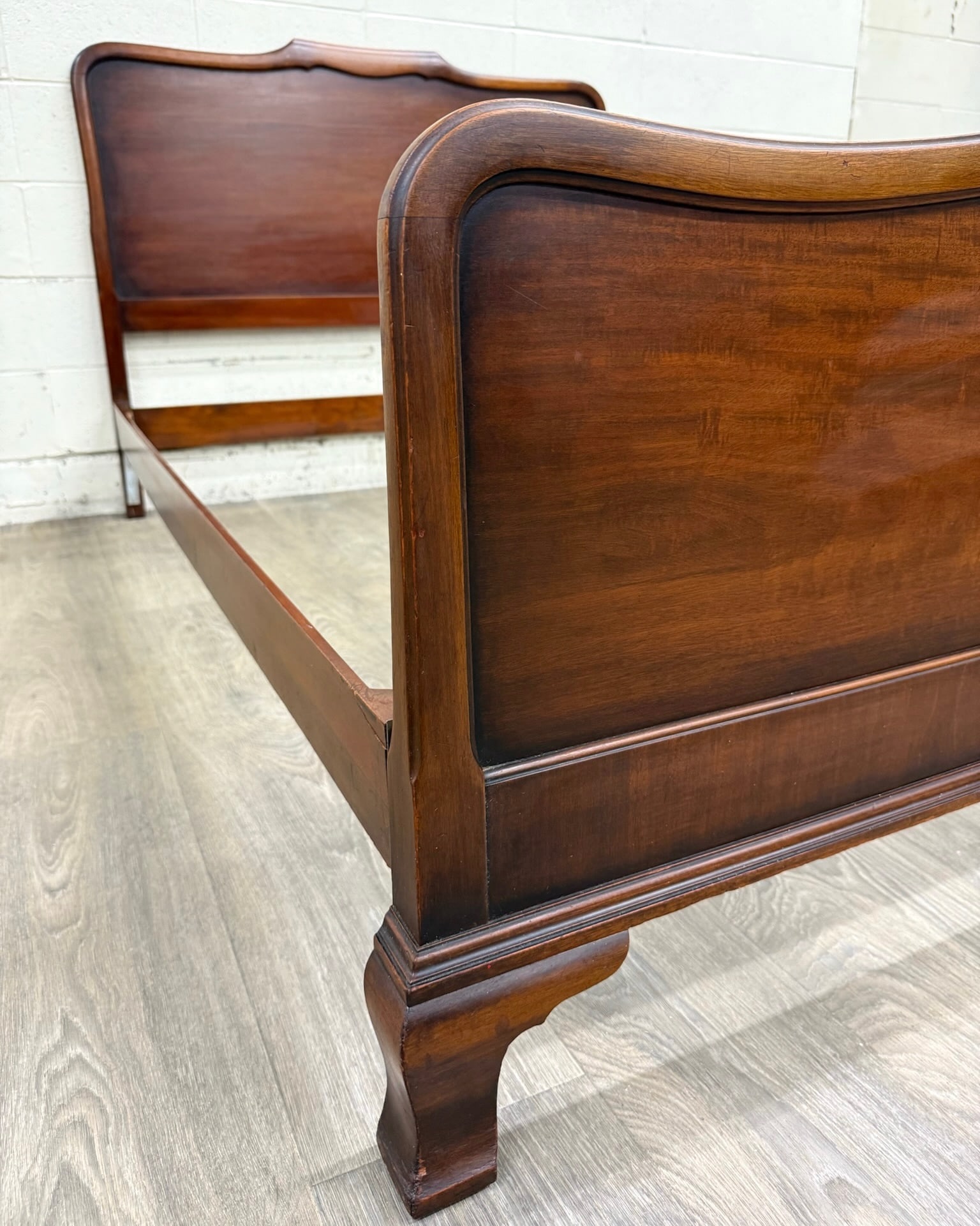 Vintage Full Size Kindel Grand Rapids Oxford 176e Chippendale Style Bed - 4