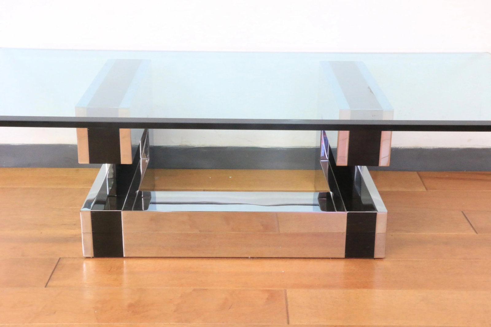 Chrome Coffee Table Styled From Paul Evans - 2