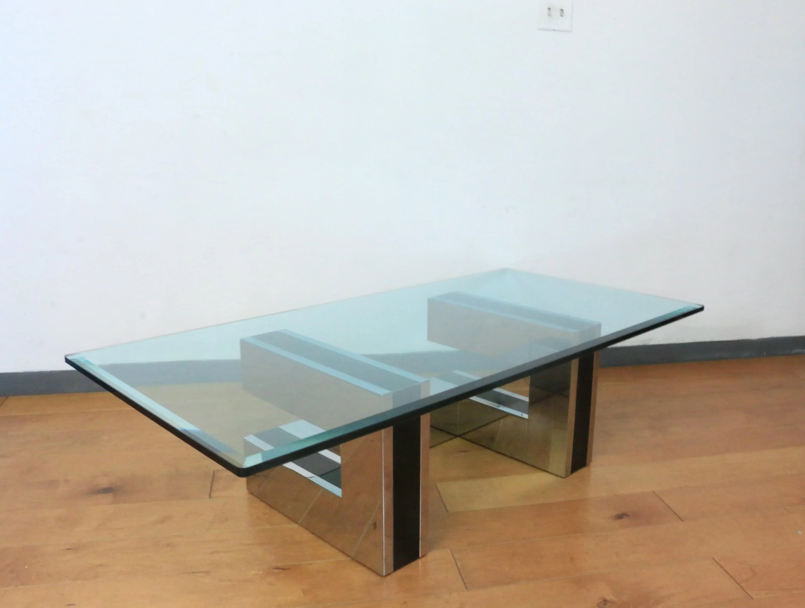 Chrome Coffee Table Styled From Paul Evans - 3