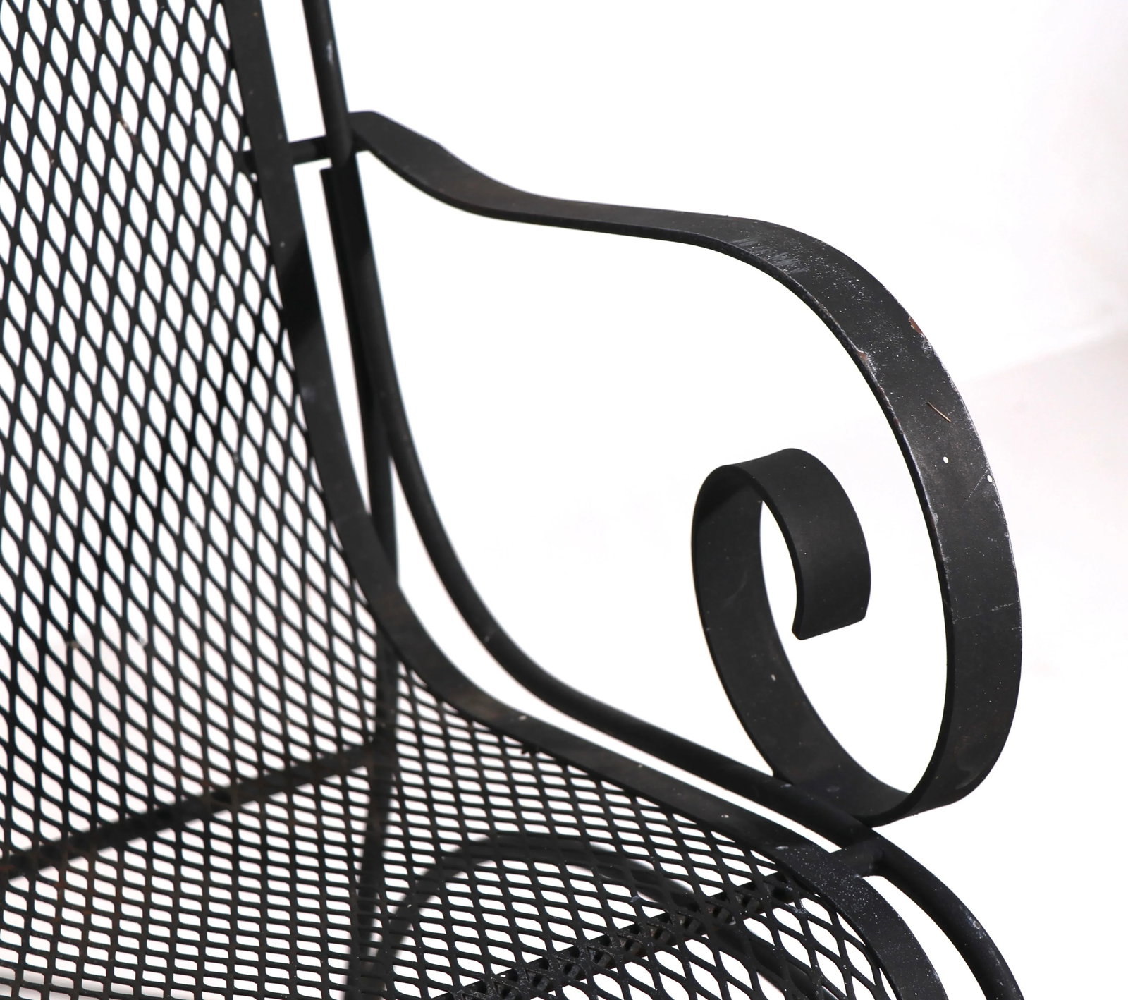 Wrought Iron Garden Patio Settee Attributed to Woodard Furniture Company - 4