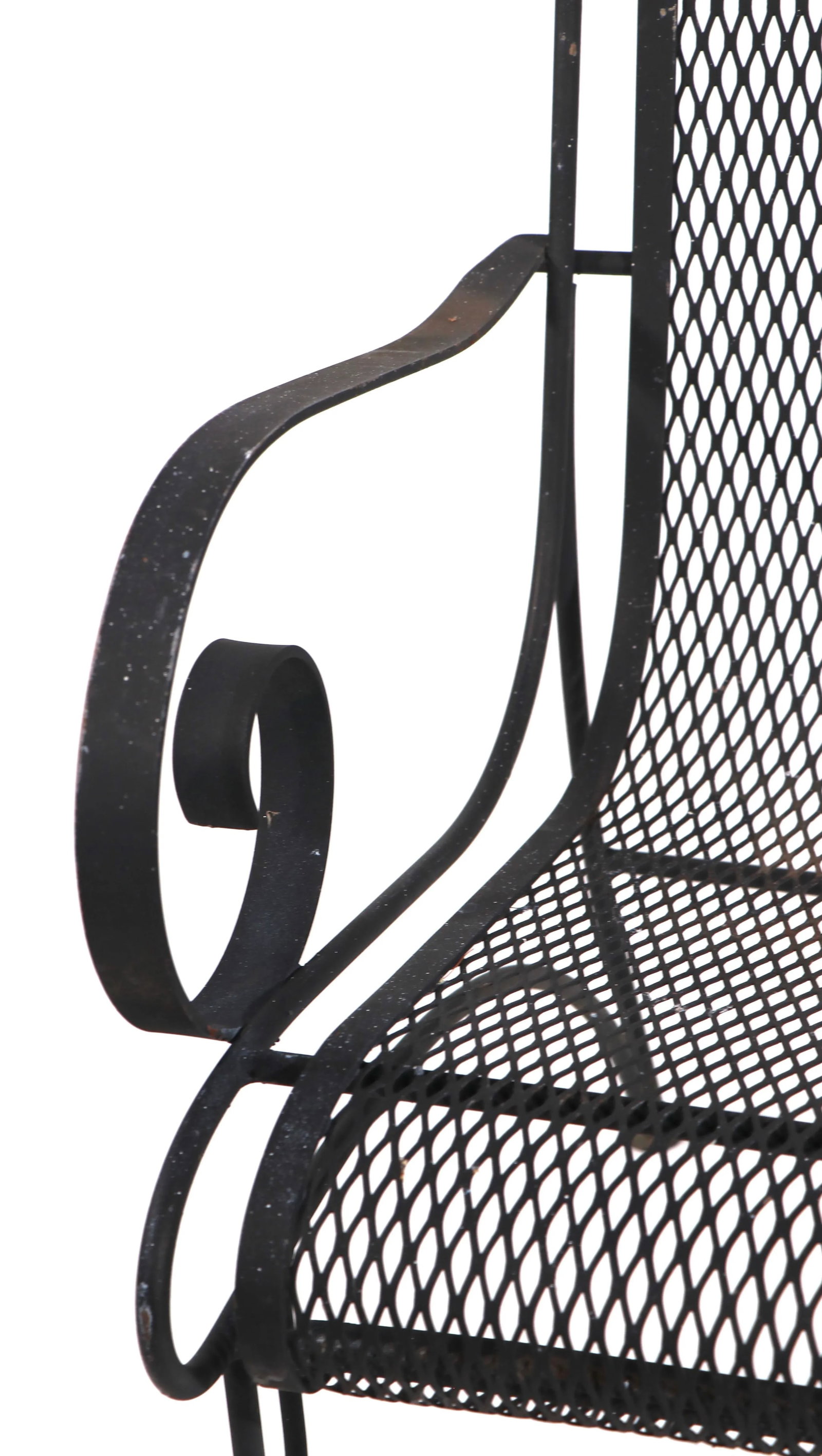 Wrought Iron Garden Patio Settee Attributed to Woodard Furniture Company - 5