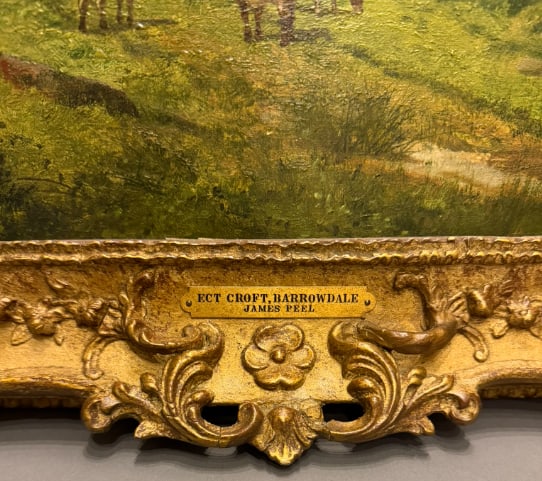 19th Century English Oil on Canvas Painting by James Peel, "Croft Pasture, Borrowdale," Gilt Frame - 2