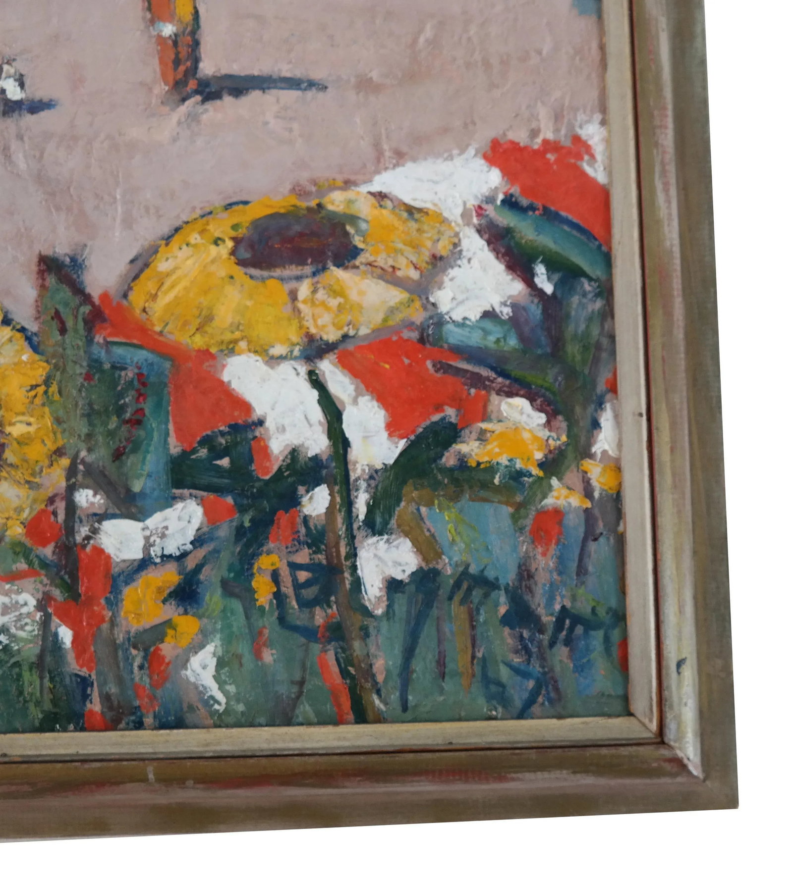 Mid Century Beach Landscape Oil on Board - 3