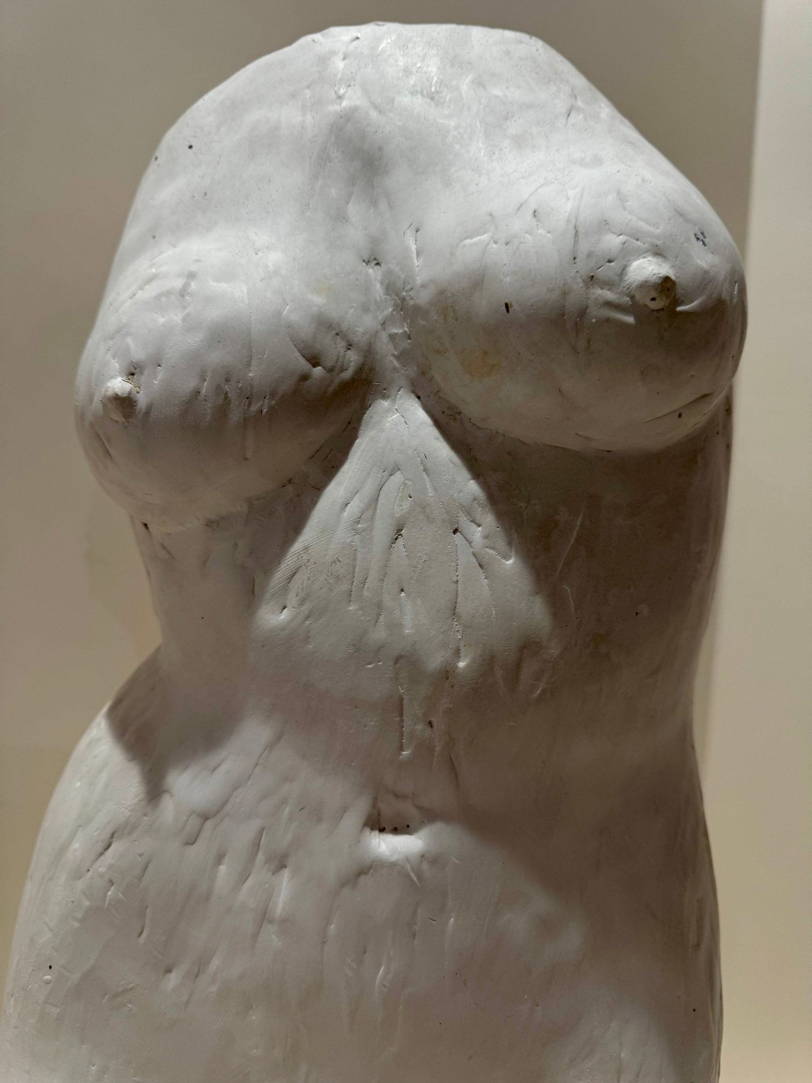 1960s Larry Mohr White Plaster Female Torso Sculpture Signed Estate Mid Century Modern - 3