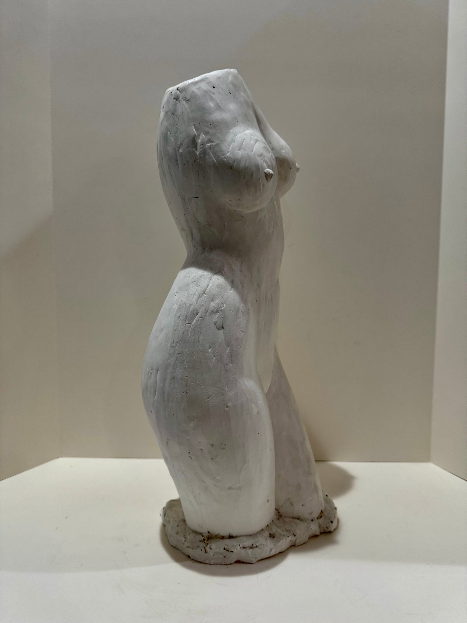 1960s Larry Mohr White Plaster Female Torso Sculpture Signed Estate Mid Century Modern - 5