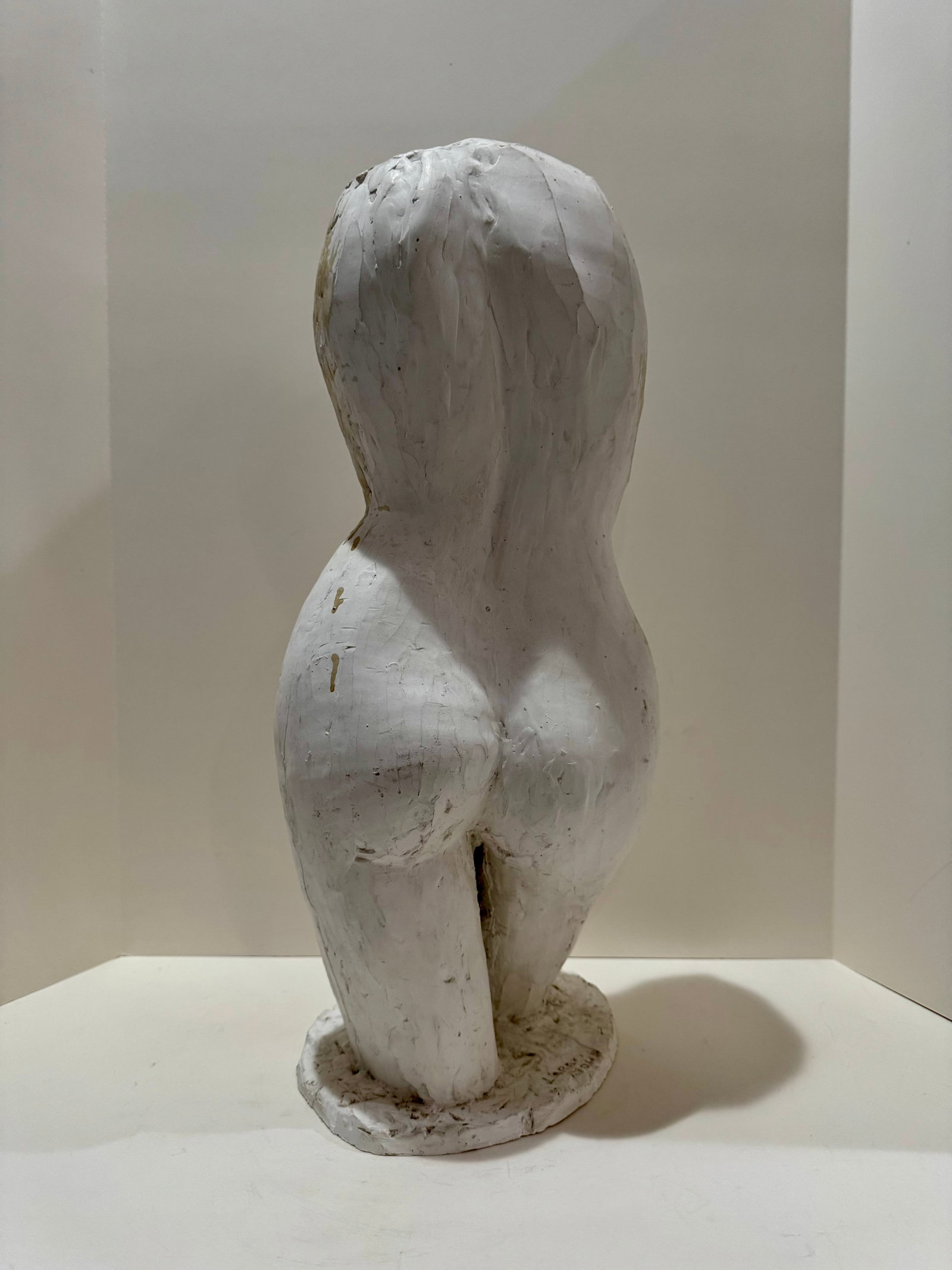 1960s Larry Mohr Female Torso Sculpture White Plaster Signed Estate Mid Century Modern - 6