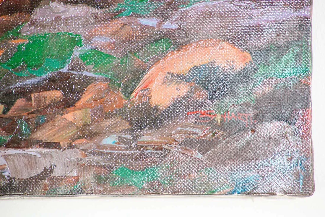 Native American Hunter with his Mustang Oil Painting - 3