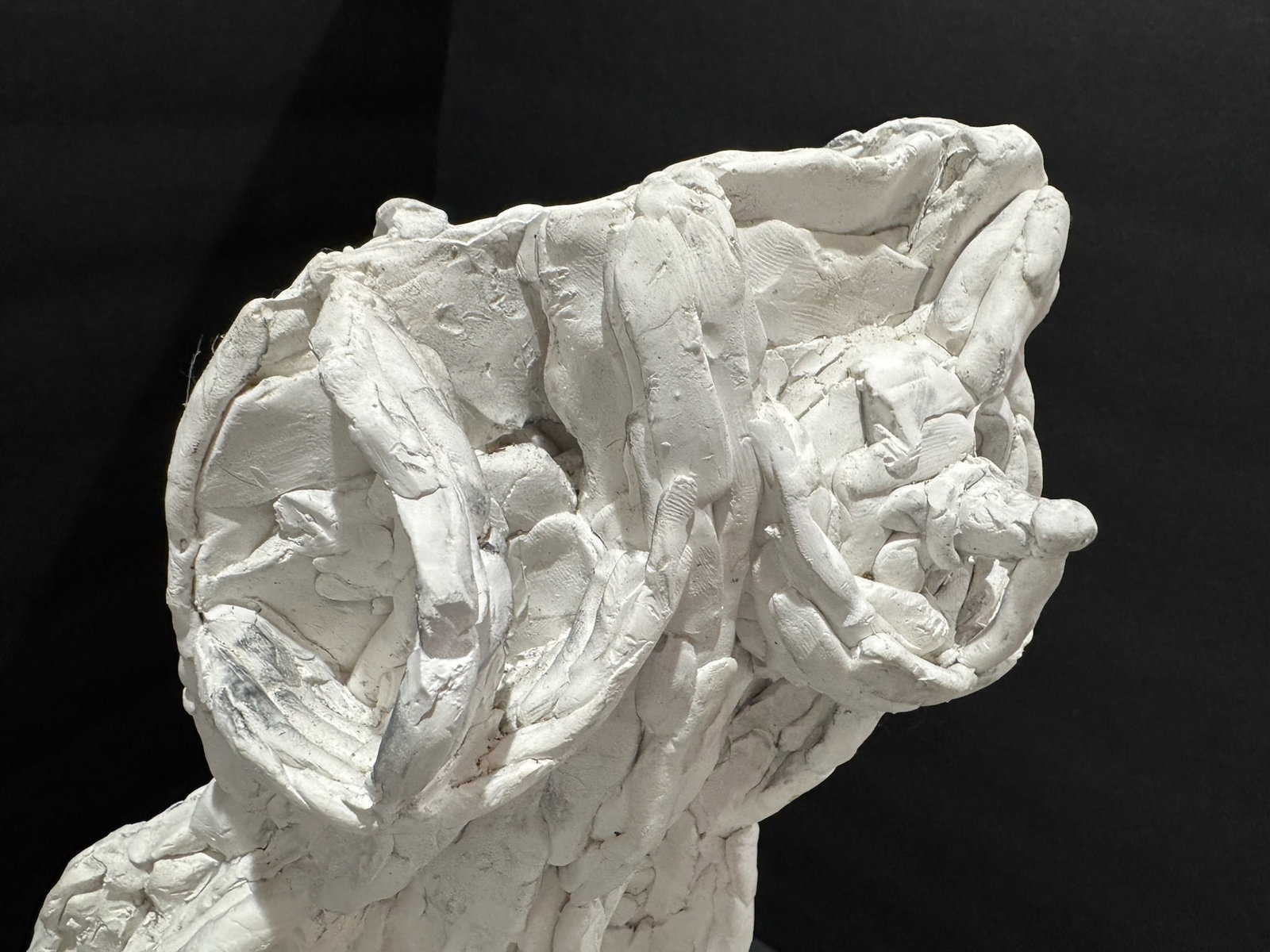 Larry Mohr Plaster Heavy Textured Female Torso Sculpture Signed From Artist Estate - 6