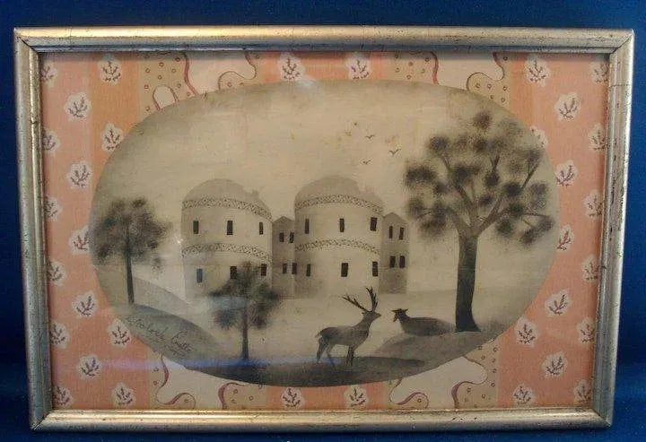 19th Century Goodrich Castle Herefordshire England Stencil Drawing - 3