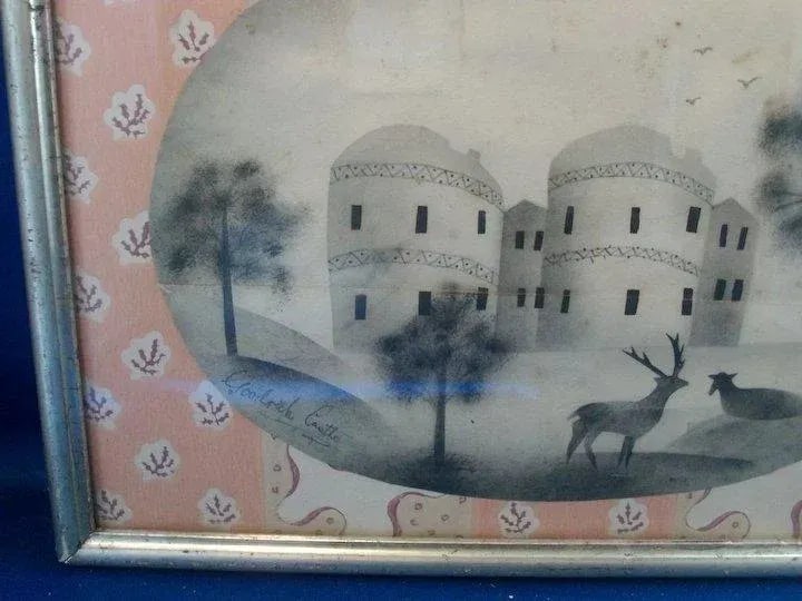 19th Century Goodrich Castle Herefordshire England Stencil Drawing - 5