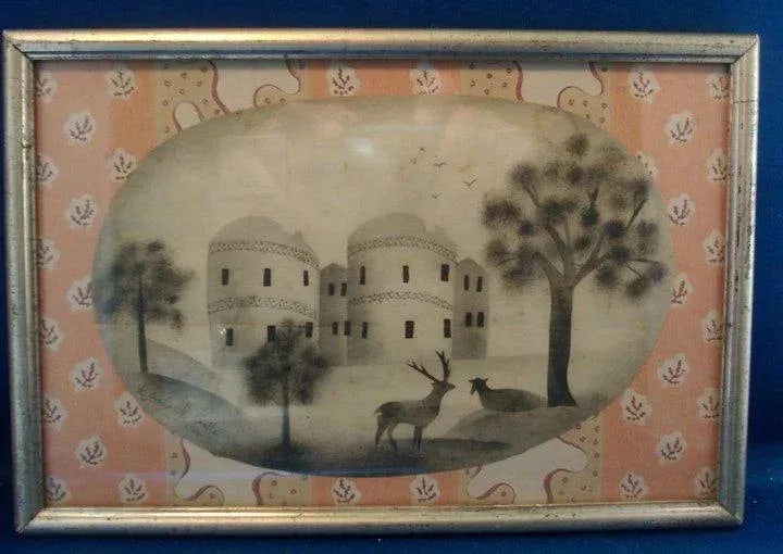 19th Century Goodrich Castle Herefordshire England Stencil Drawing - 8