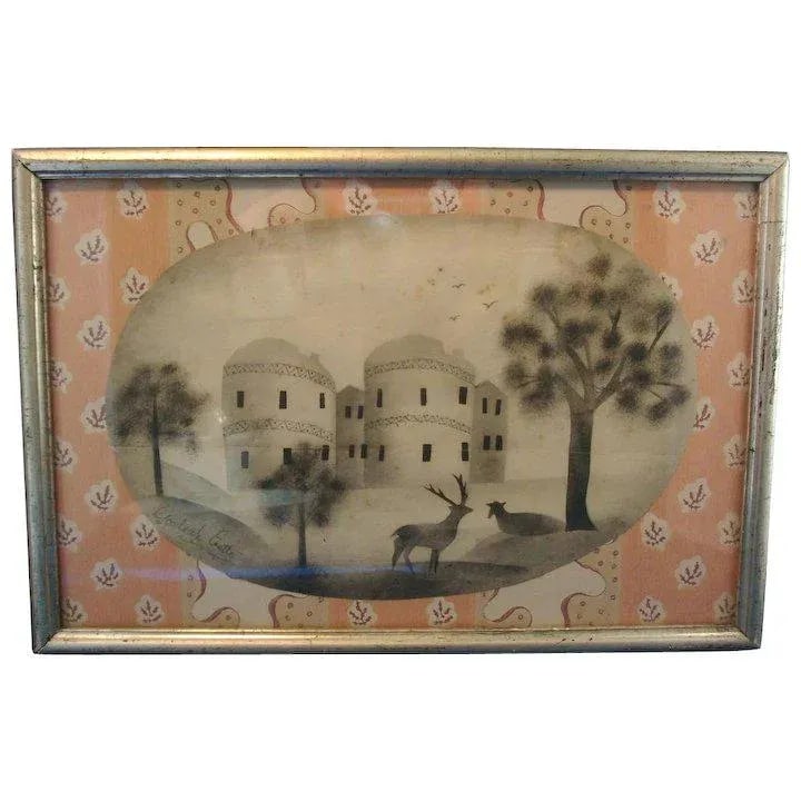 19th Century Goodrich Castle Herefordshire England Stencil Drawing - 9