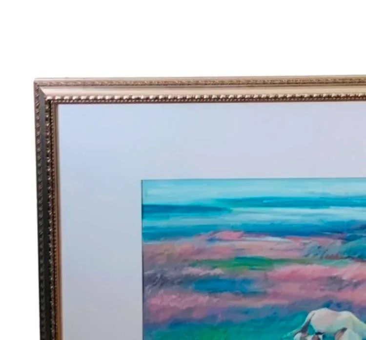 Abstract Oil Pastel Painting "Wild Horses", by Northwest Artist Lois Silver - 3