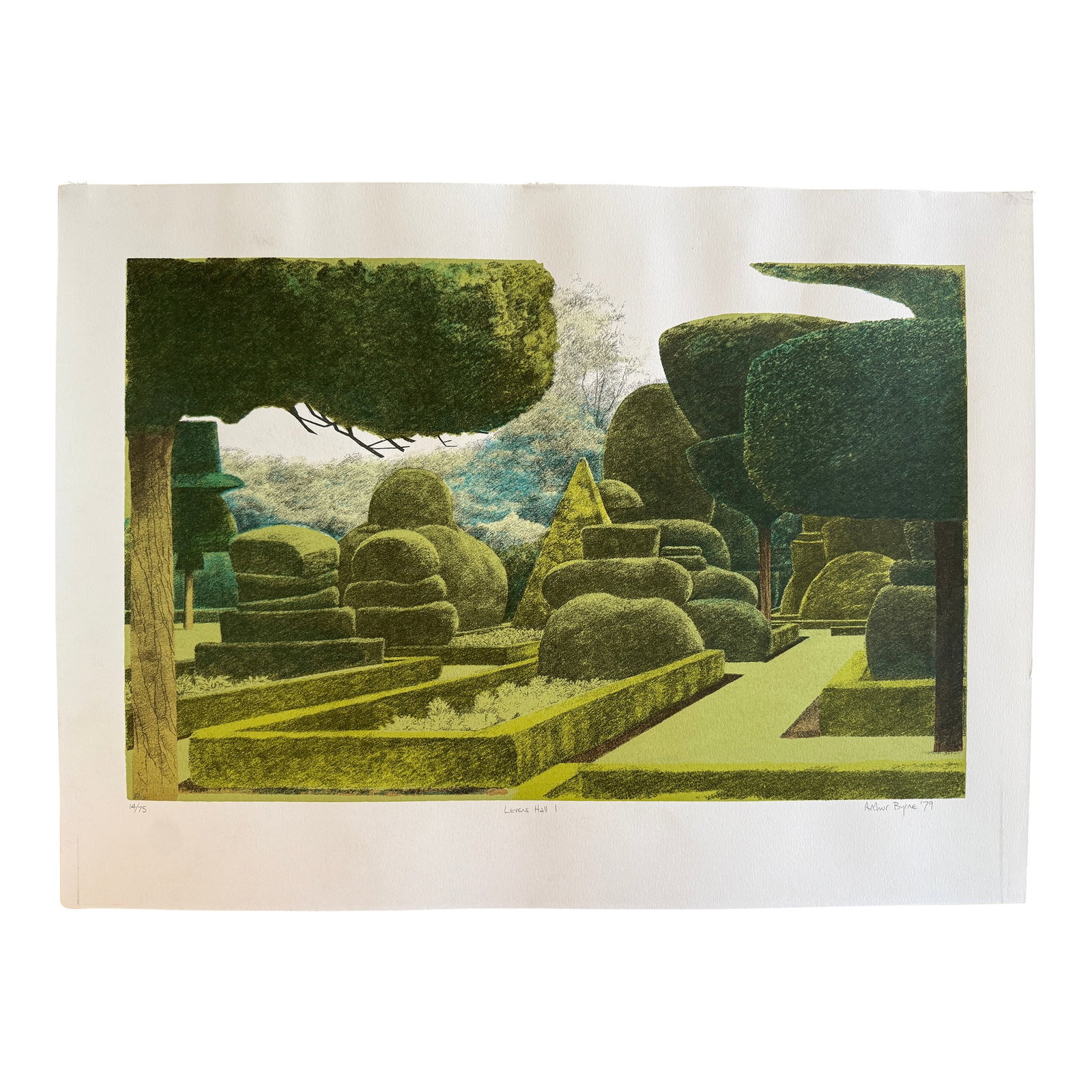 Seriolitograph "Levene Hall I" 4/75 by Arthur Byrne 1979 (1 of 9)