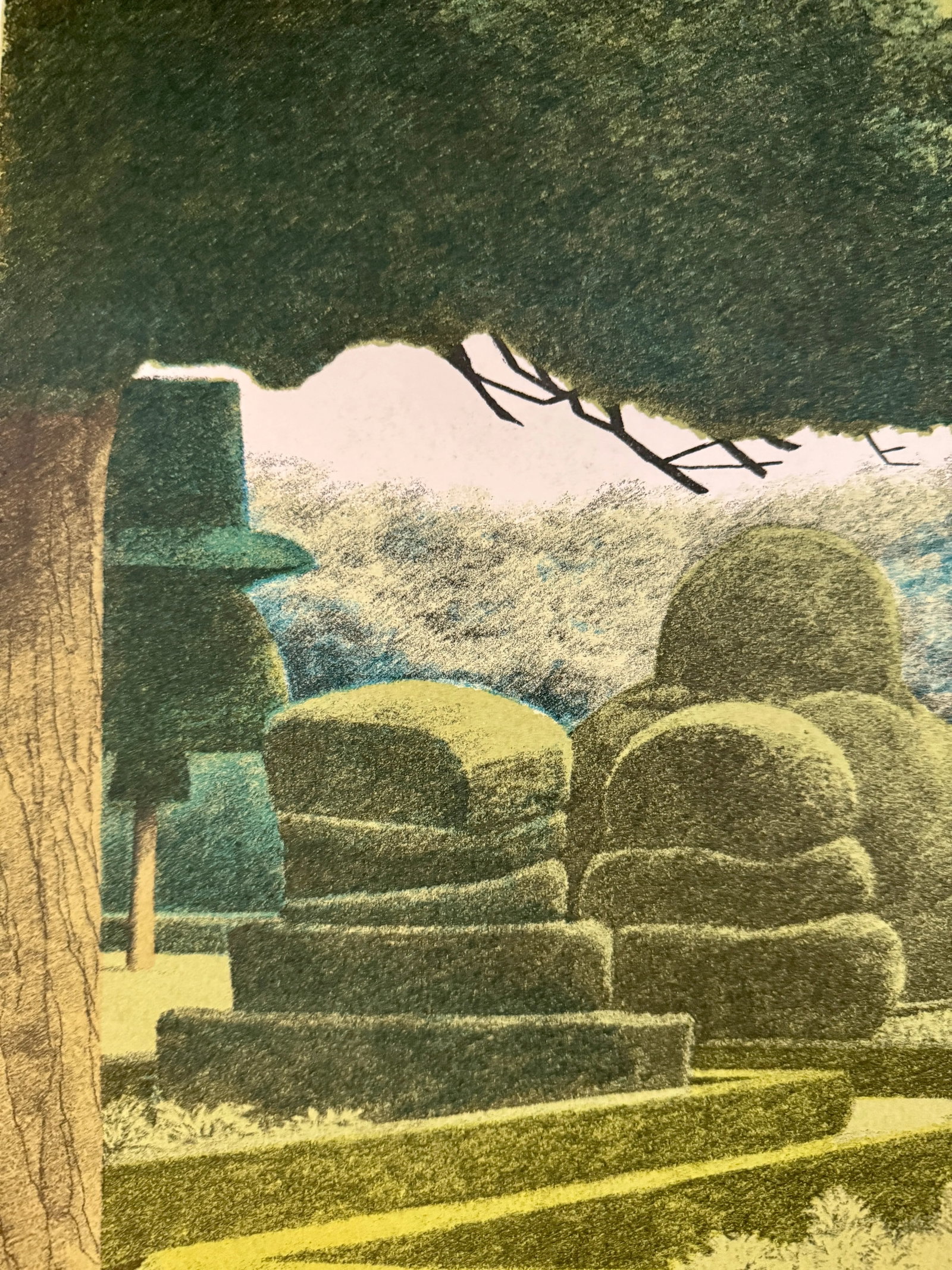 Seriolitograph "Levene Hall I" 4/75 by Arthur Byrne 1979 - 6