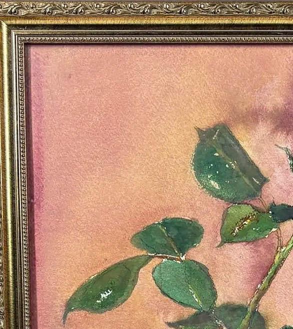 1997 Original Signed Steve LeBailly Botanical Watercolor - "Single Rose" - 4
