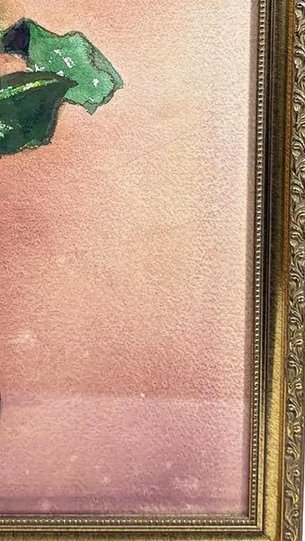 1997 Original Signed Steve LeBailly Botanical Watercolor - "Single Rose" - 7