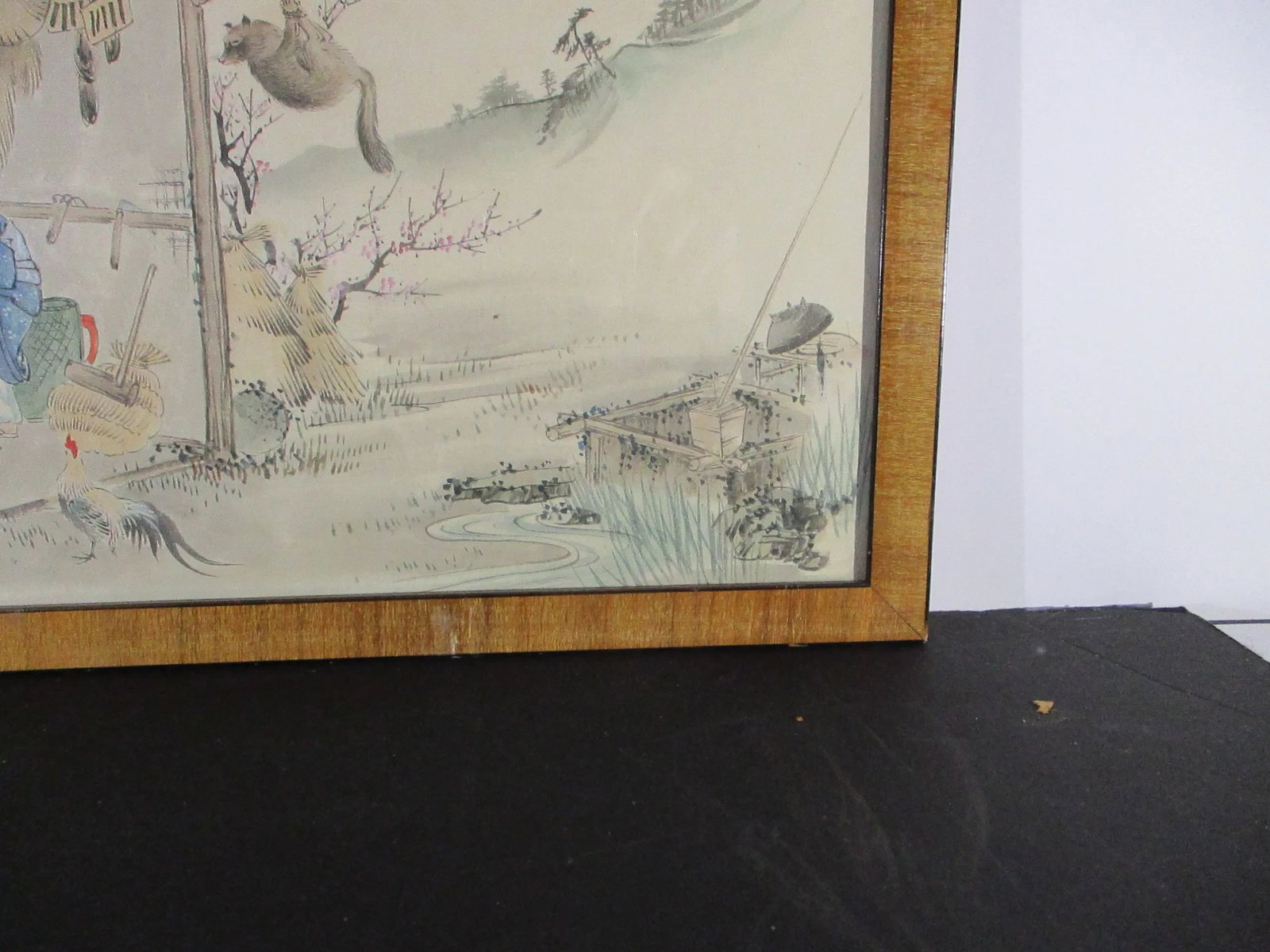 Framed Japanese Watercolor Painting - 2