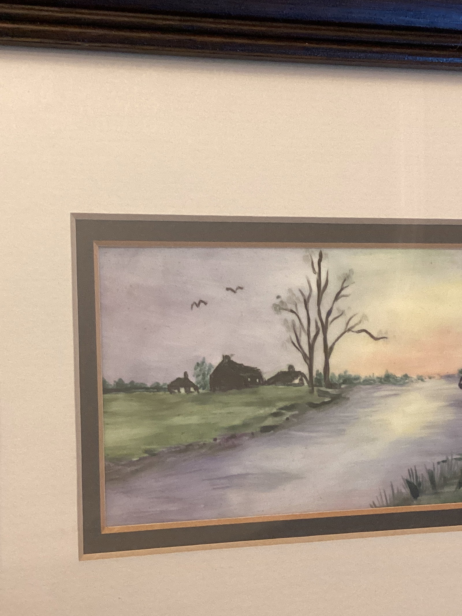 Sailing Into Sunset - Small Framed Original Painting Mid 20th Century - 5
