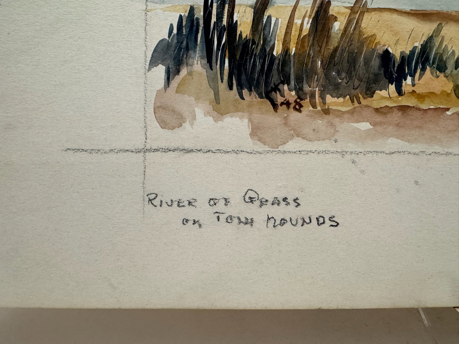 Henry Emil Salloch Original Watercolor on Paper River of Grass, Florida. 1948 - 5