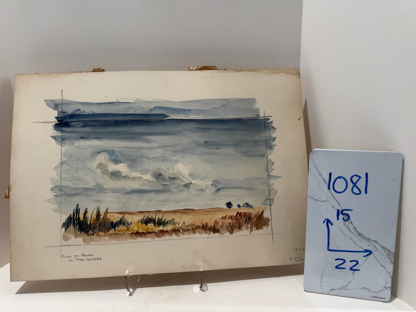 Henry Emil Salloch Original Watercolor on Paper River of Grass, Florida. 1948 - 9