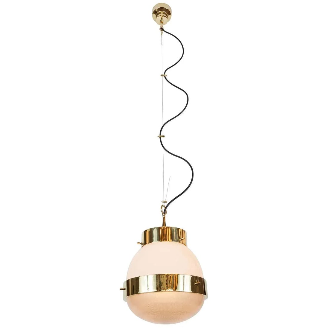 1960s Sergio Mazza Brass 'Delta' Pendant for Artemide - 11