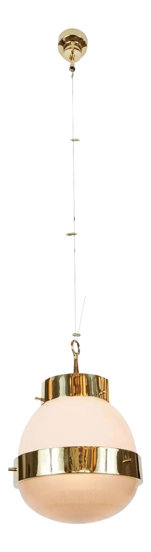 1960s Sergio Mazza Brass 'Delta' Pendant for Artemide (1 of 11)