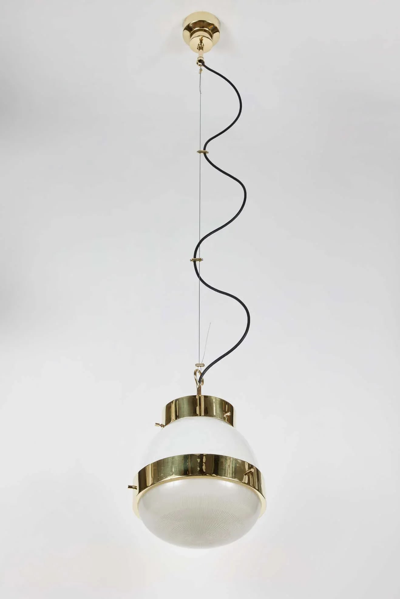 1960s Sergio Mazza Brass 'Delta' Pendant for Artemide - 6
