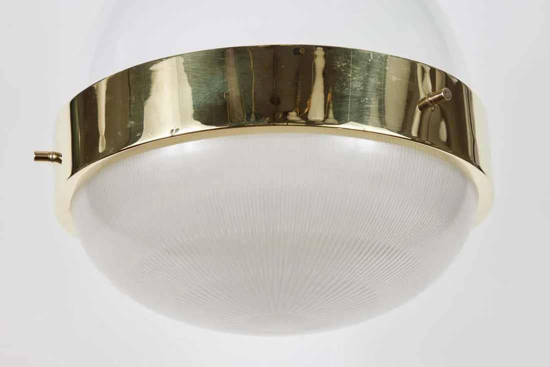 1960s Sergio Mazza Brass 'Delta' Pendant for Artemide - 9
