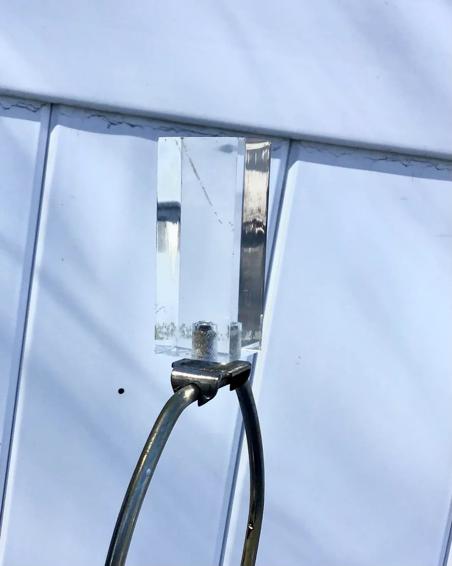 Mid-Century Hollywood Regency Lucite and Chrome Floor Lamp - 4