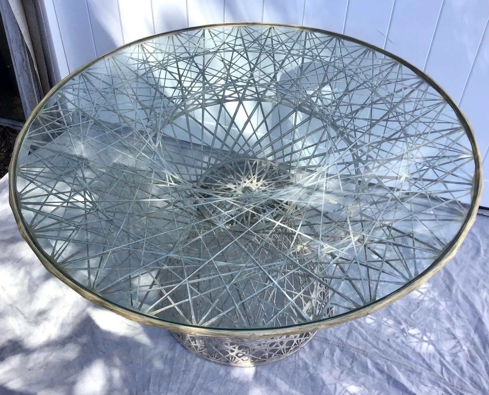 Mid Century Spun Fiberglass Patio Dining Table - 3