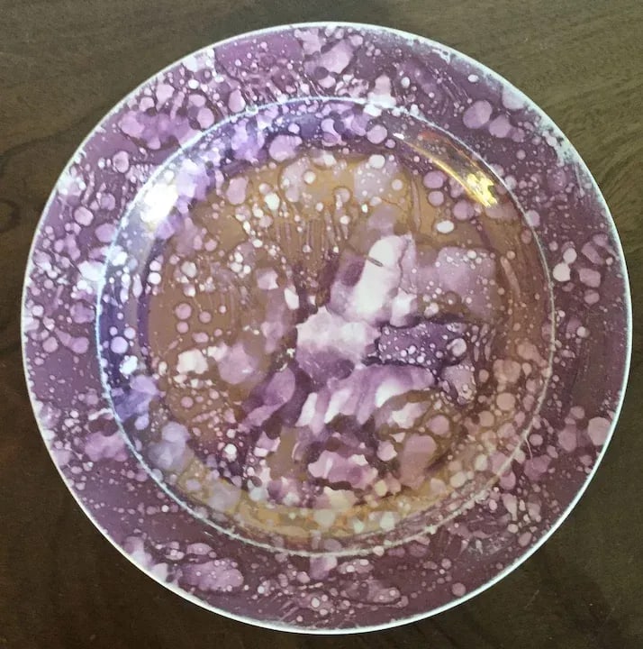 Large Early 19th Century English Wedgwood Creamware Pearlware Pink Moonlight Luster Lustre Dinner Pl - 2