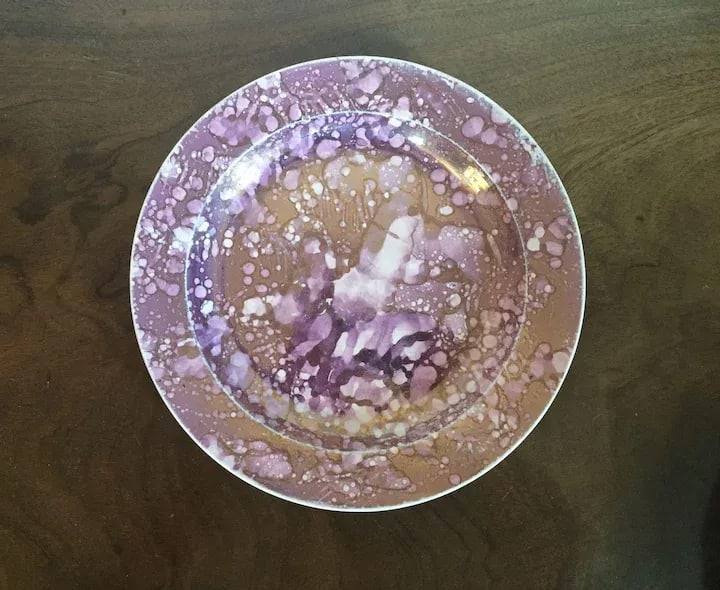 Large Early 19th Century English Wedgwood Creamware Pearlware Pink Moonlight Luster Lustre Dinner Pl - 8