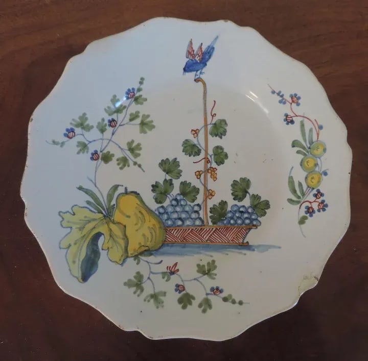 18th Century French Faience Tin Glaze Delft Pottery Plate - 3