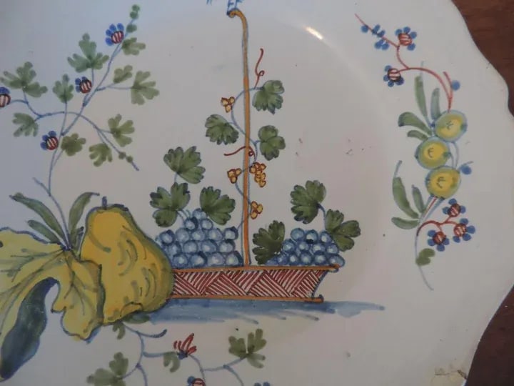 18th Century French Faience Tin Glaze Delft Pottery Plate - 4