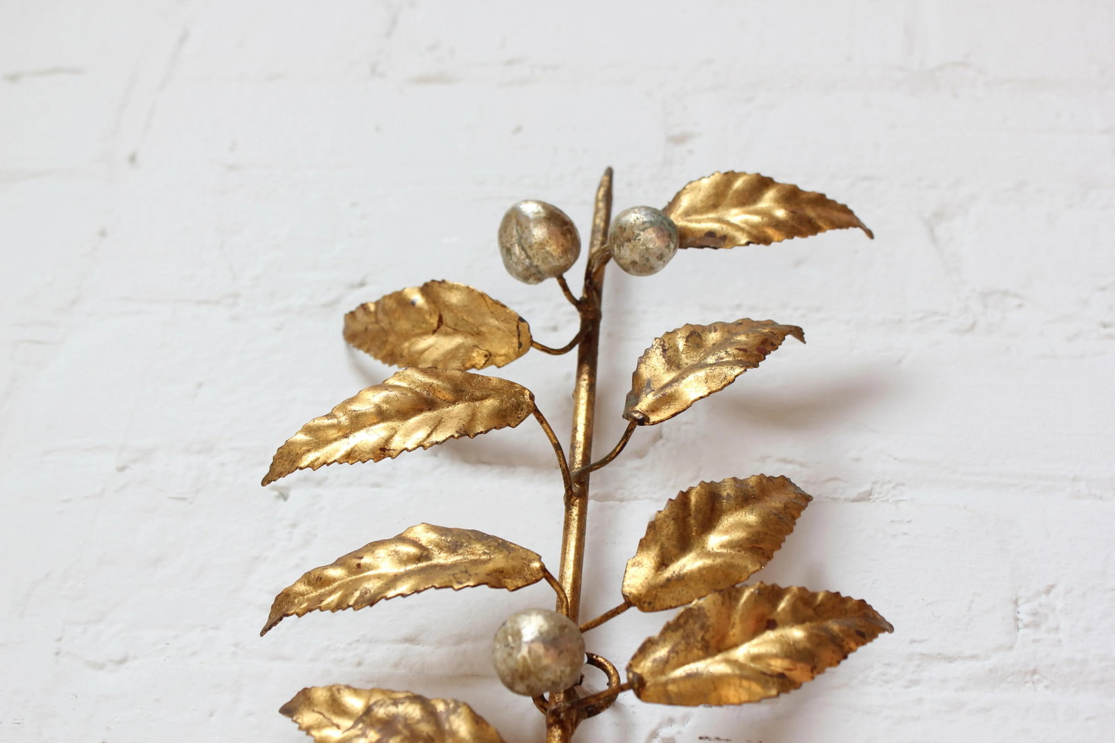 Vintage Italian Gilt Tole Florentine Sconce / Candleholder - 5