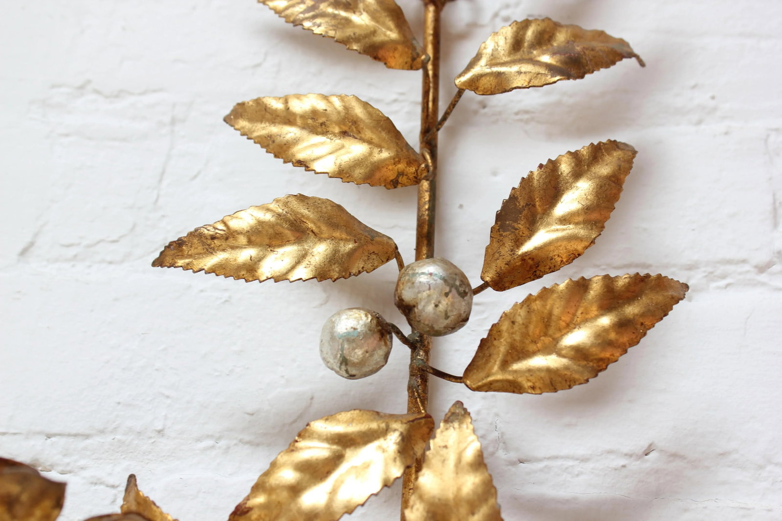 Vintage Italian Gilt Tole Florentine Sconce / Candleholder - 6