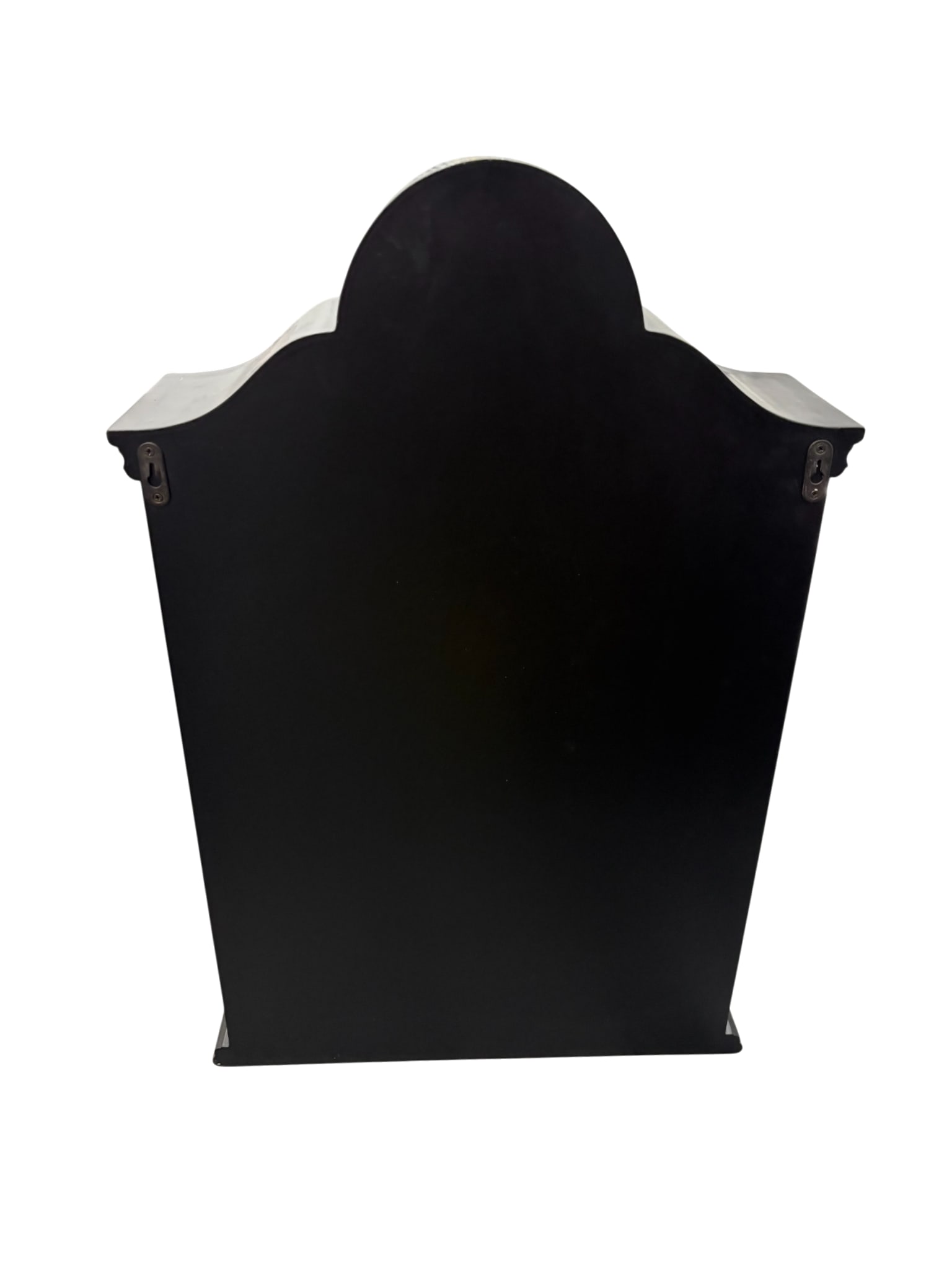 late 20th Century Distressed Black Wood and Glass Wall Mounted Curio Showcase - 4