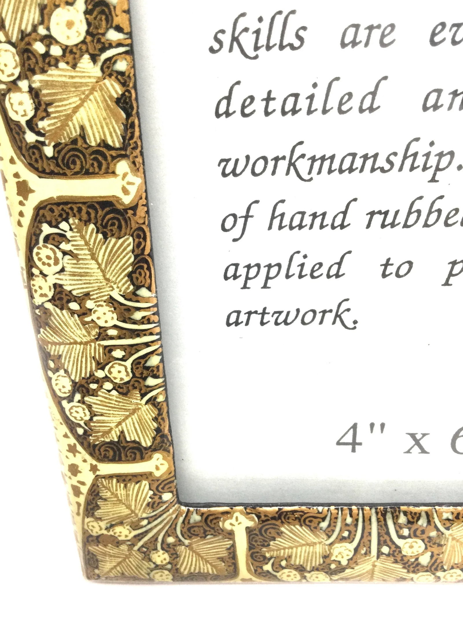 Vintage Kashmir Hand Rubbed Lacquered Photo Frame - 2