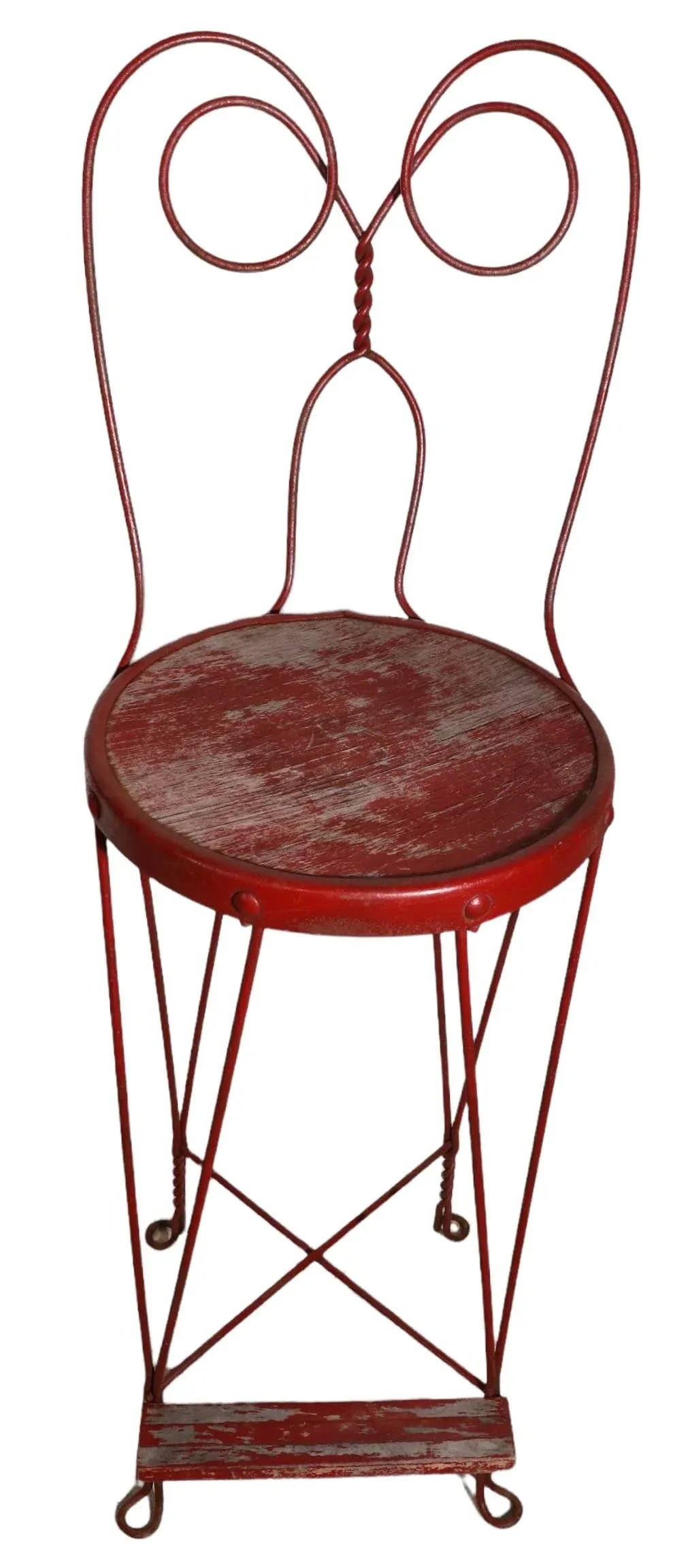 Pr. Vintage Wrought Iron Ice Cream Parlor Bar Height Stools - 6