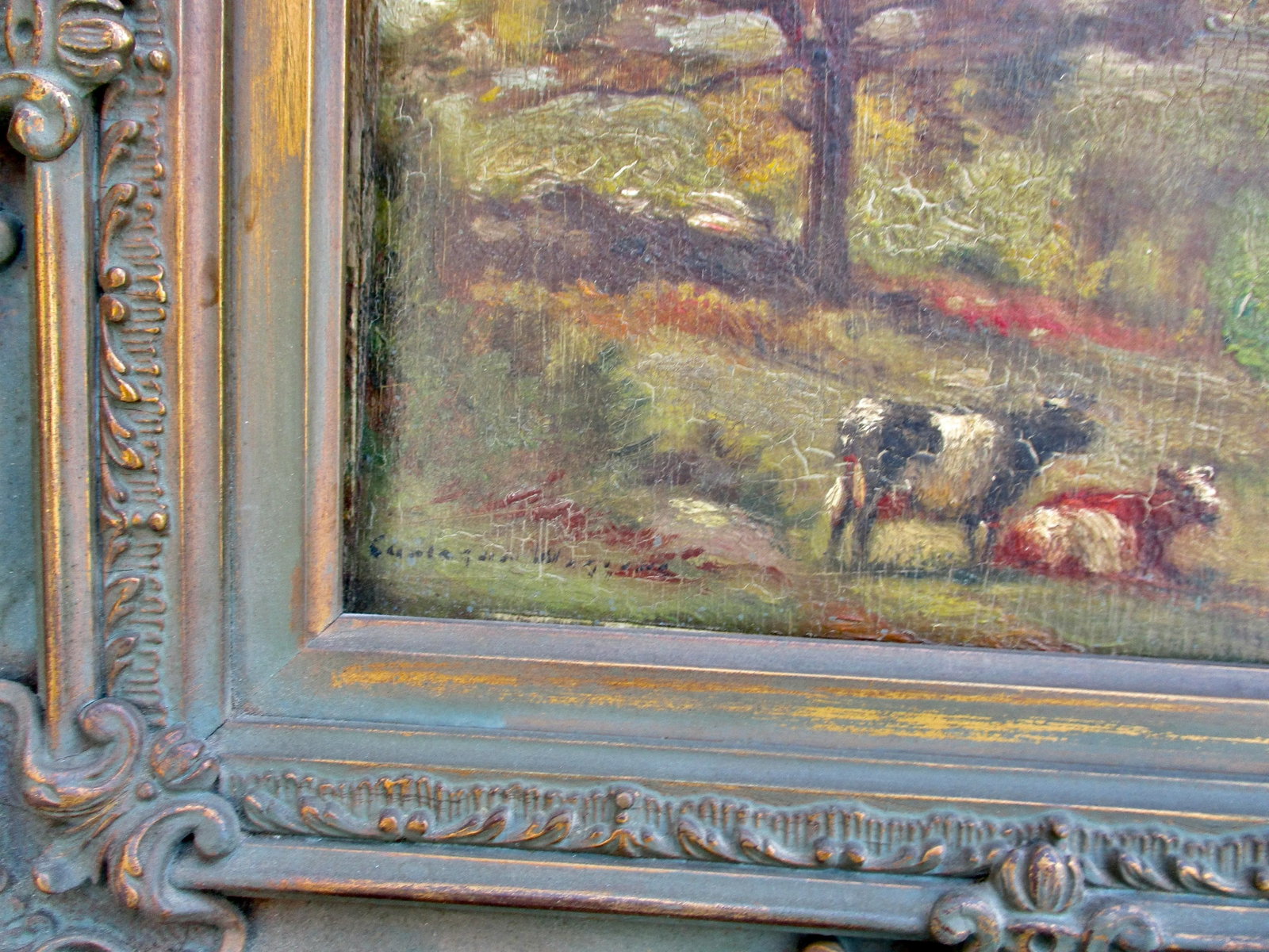 Carleton Wiggins Oil on Panel Pastoral With Cattle - 2