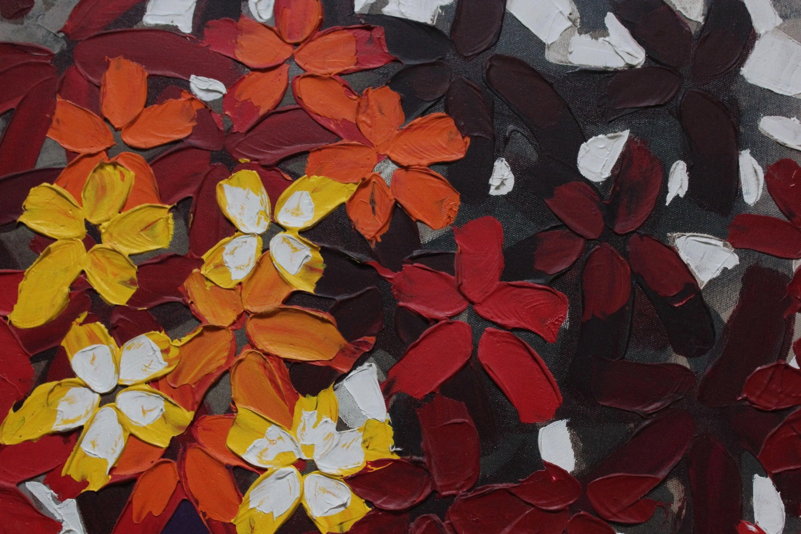 Abstract "Flower Arrangement" Acrylic on Canvas Signed Cordero - 8