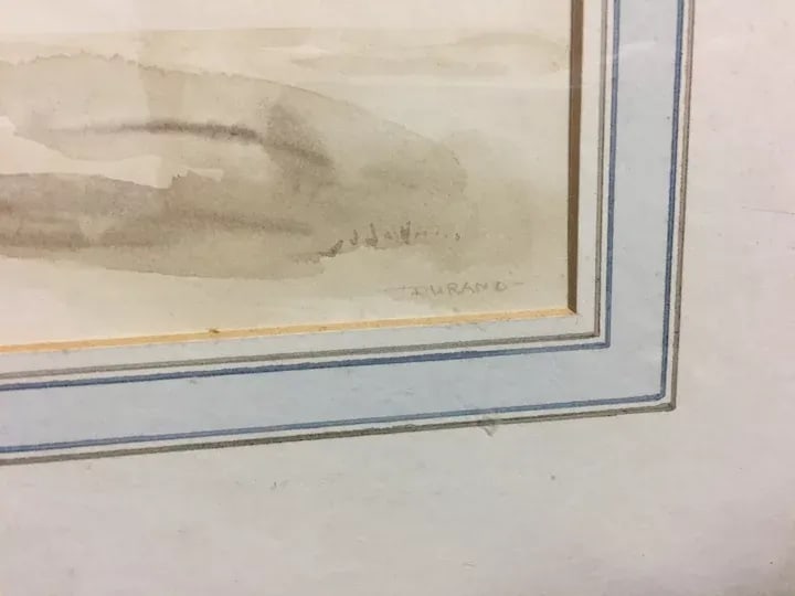 19th Century American Impressionist Hudson River School Sepia Landscape Ink Wash Painting, Framed - 4